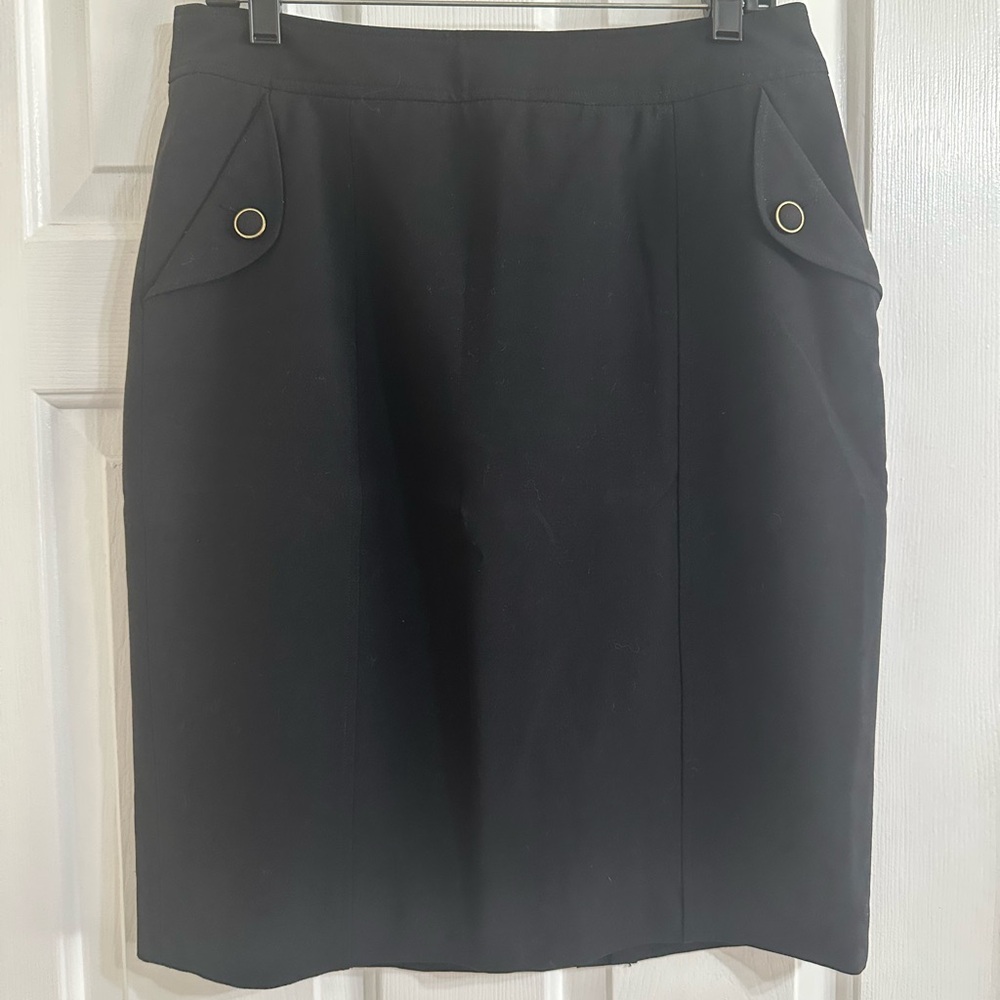 Apostrophe Charcoal Stretch pencil skirt with pockets Sz 8